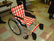 寄贈された車椅子